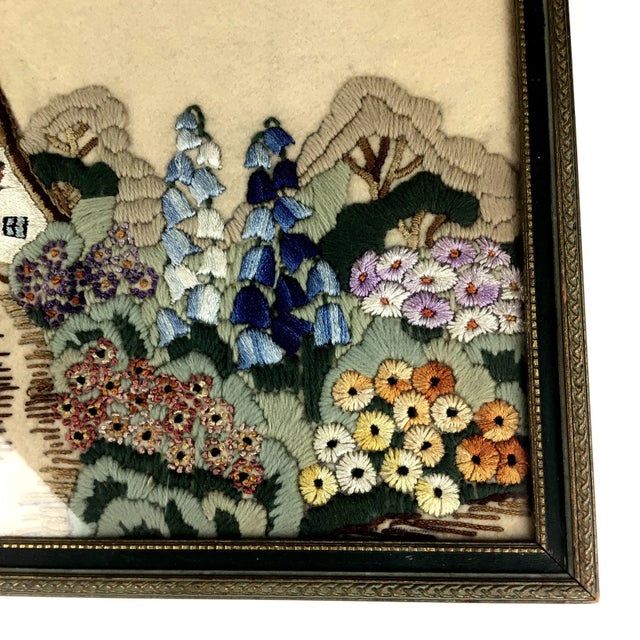 Antique Framed Hand Crocheted Textile Work of Art For Sale - Image 4 of 11