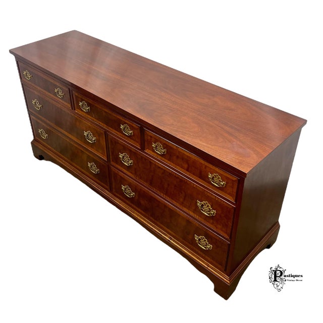 Vintage Hickory Chair American Masterpiece Collection III Style Banded Mahogany Dresser