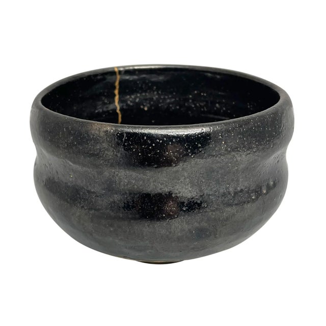 Japanese 19th Century Japanese Raku Chawan Teabowl With Kintsugi For Sale - Image 3 of 8