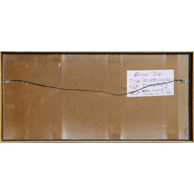 Private Showing, Michael Knigin Acrylic and Enamel on Canvas on Board For Sale - Image 4 of 6