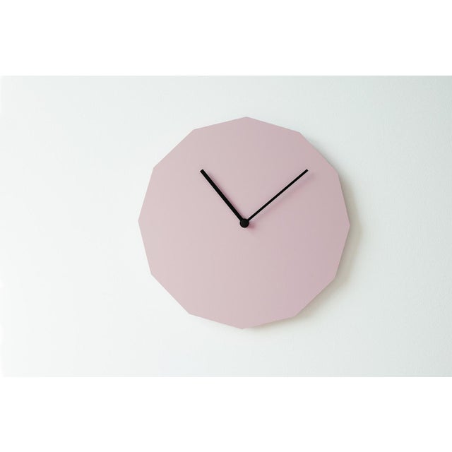 Twelve Wall Clock in Light Pink by Neo/Craft For Sale - Image 4 of 4