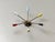 Mid-Century Modern Sputnik Ceiling Light with Six Brass Arms and Colored Sockets, 1960s For Sale - Image 3 of 16