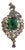 Handcrafted Peacock Motif Brooch Pendant With Multi Gems and Diamonds For Sale
