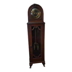 Antique 1920s Emil Bonneck German Grandfather Clock Works Well 5 Hammer Bim Bam Longcase