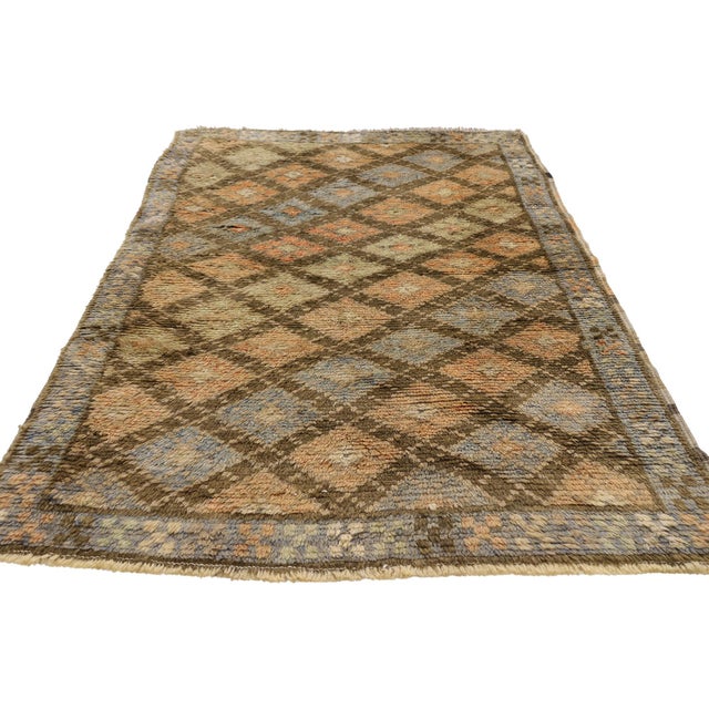 Mid-Century Modern Vintage Turkish Tulu Rug, 03'02 X 06'01 For Sale - Image 3 of 10