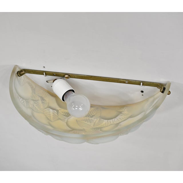 1930s A Large French Art Deco Wall Sconce by René Lalique - Lausanne - Opalescent Glass - 1920s France For Sale - Image 5 of 8