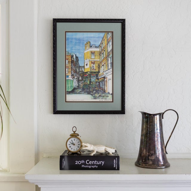 Illustration of Shepherd Market Ye Old Grapes and Sofra in Mayfair London For Sale - Image 4 of 11