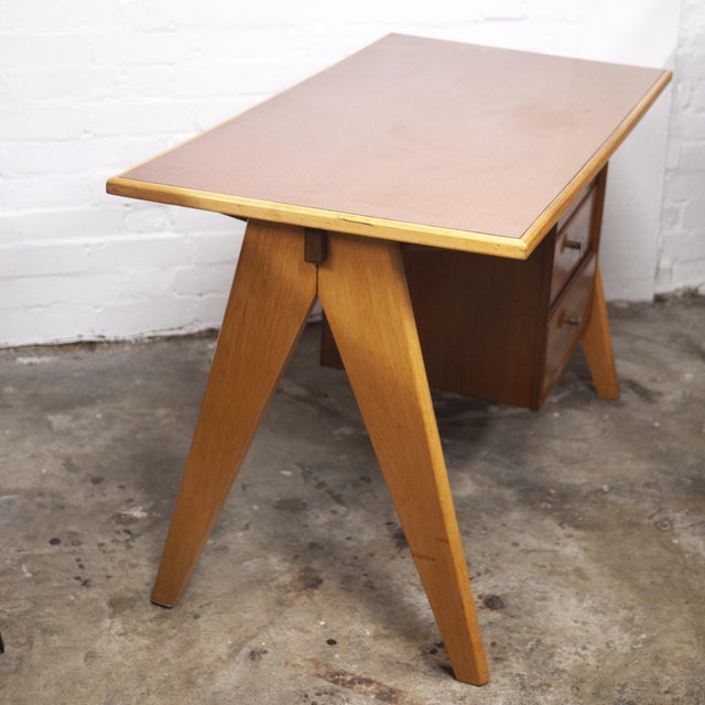 Mid-Century Teak Desk with Formica Top, 1960s For Sale - Image 4 of 12