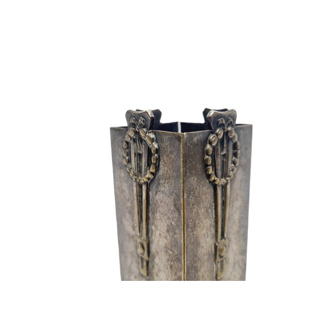 Silver Art Deco Napkin Holder from Argentor, Hungary, 1900s For Sale - Image 8 of 11
