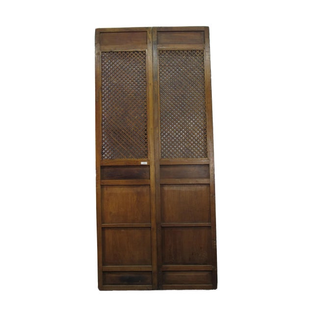 Pair of Lattice Screen Door Panel For Sale - Image 12 of 13