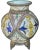 Stunning Antique handcrafted and glazed ceramic vase from Fez, Morocco. Featuring a hand-painted Andalusian colorful...