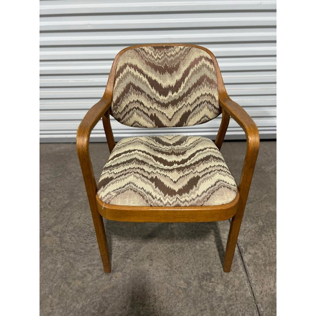 Vintage Bentwood Armchair, Designed by Don Pettit, Produced by Knoll, c. 1970s. This chair features a beautiful bentwood...