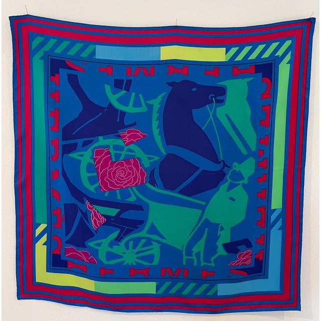 Contemporary Hermès Puzzle 2000 Metz Joachim Foulard En Soie For Sale - Image 3 of 8