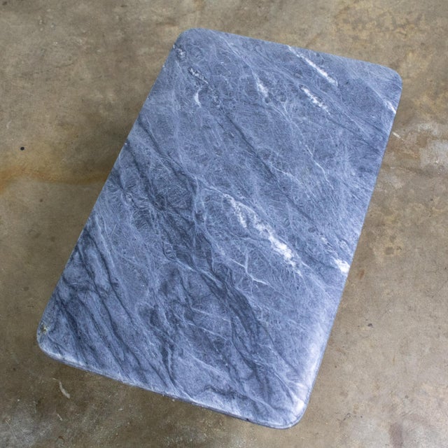 Late 20th Century Scandinavian Post Modern End or Side Table Marble Rectangle Top by Bendixen Designs Made in Denmark For Sale - Image 11 of 18