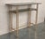 Glass Mid-Century Modern Italian Faux Bamboo Gilt Metal Console With Smoked Glass For Sale - Image 7 of 11