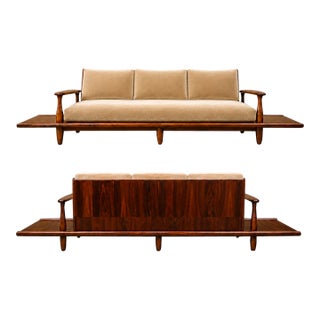 Sofa in Rosewood & Mohair by Liceu De Artes E Ofícios, Brazilian Modern, 1960s For Sale