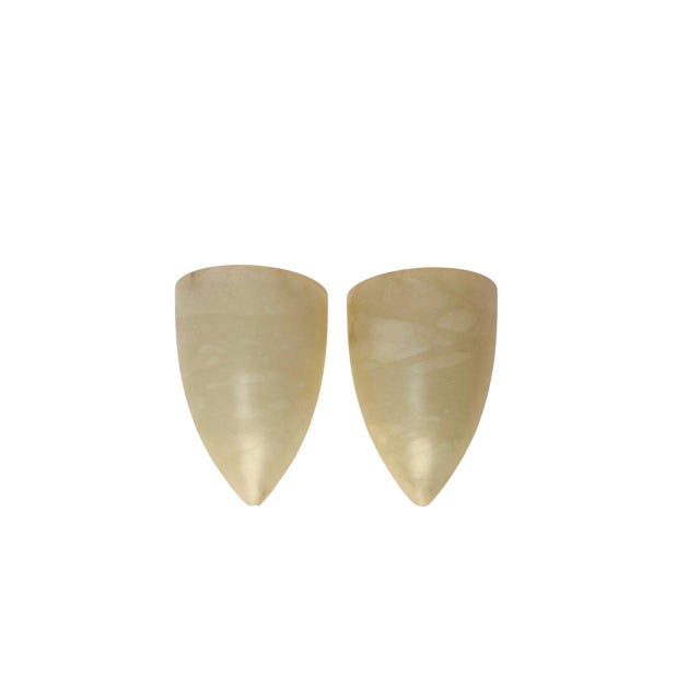 Large Art Deco Cocoon Shape Alabaster Wall Sconce, 1970s, Set of 2 For Sale - Image 11 of 11