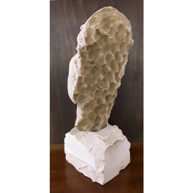 1970s Vintage Marble Sculpture on Limestone Base, 1970s For Sale - Image 5 of 10