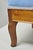 Wood Antique Victorian Walnut Cabriole Leg Blue Tufted Footstool Ottoman Stool For Sale - Image 7 of 15