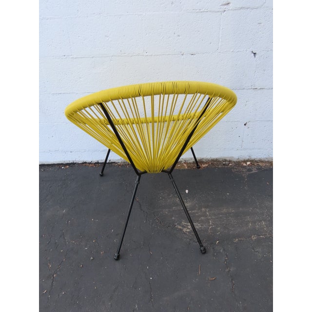 Acapulco Yellow Woven Wicker Indoor and Outdoor Patio Lounge Chair a Pair 6607 For Sale In Miami - Image 6 of 12