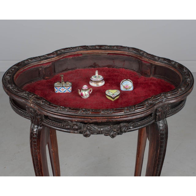 19th Century French Louis XV Style Vitrine or Display Table For Sale - Image 9 of 11