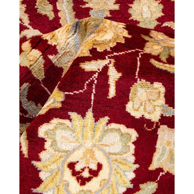 Textile Mogul, One-of-a-Kind Hand-Knotted Area Rug in Red, 4' 2" x 6' 3" For Sale - Image 7 of 8