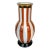 Currey & Company Small Orange and White Stripes Porcelain Vase For Sale