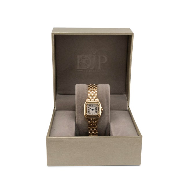 Ladies Cartier Panthere 22mm 1070 18k Yellow Gold Quartz Watch For Sale - Image 9 of 10