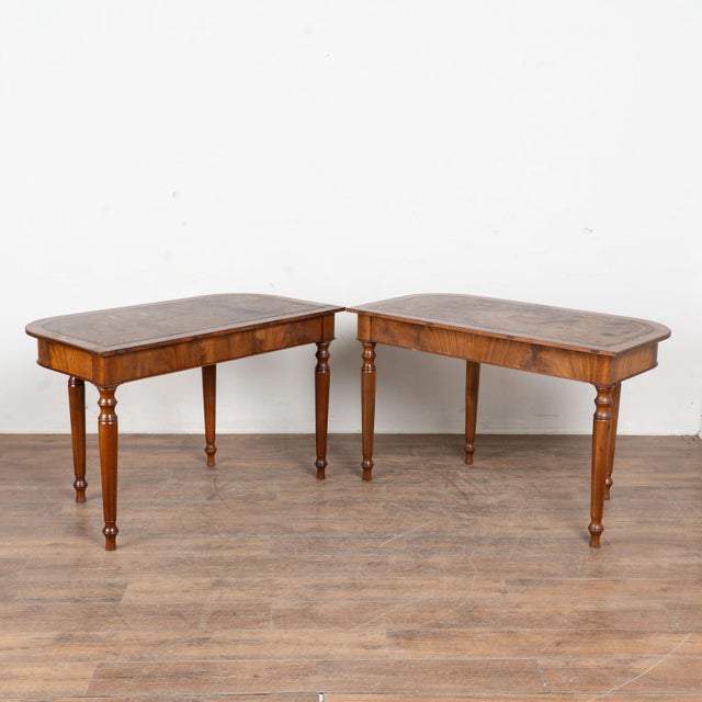 English Mahogany Leather Top Large Conference or Dining Table With Leaves, Circa 1900 For Sale - Image 15 of 16