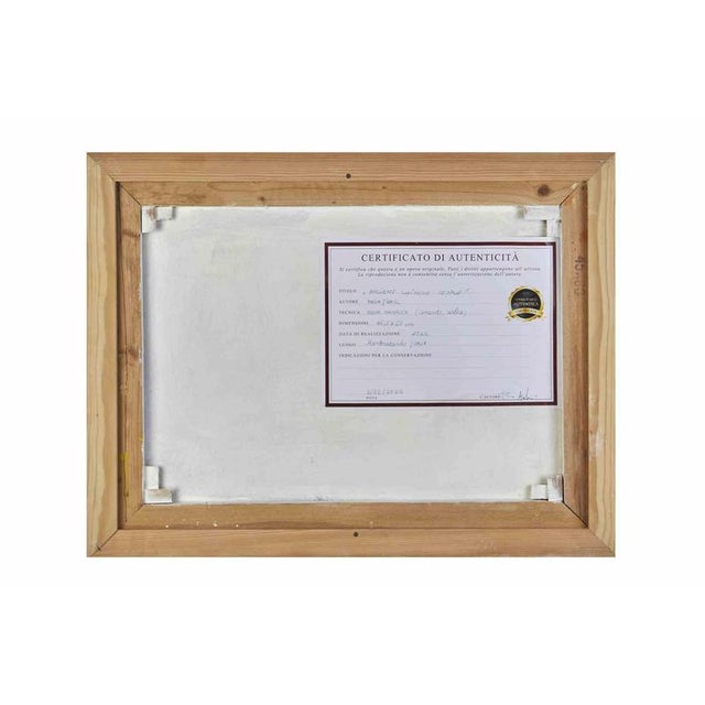Contemporary Frida&Raul, Ancient Greek Temple, 2021, Mixed Media, Framed For Sale - Image 3 of 4