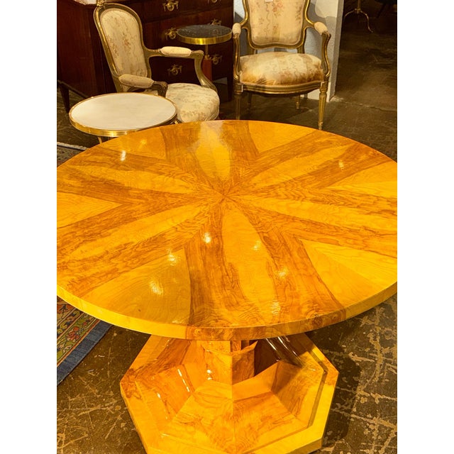 Biedermeier Design Walnut Center Table For Sale - Image 4 of 7