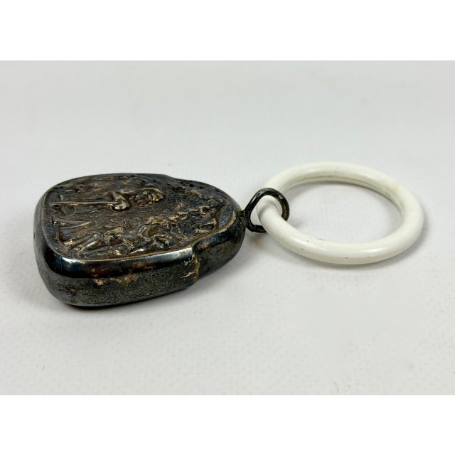Antique Silver-Plated Baby Rattle and Teether with Hansel and Gretel Relief from WMF, 1900s For Sale - Image 3 of 8