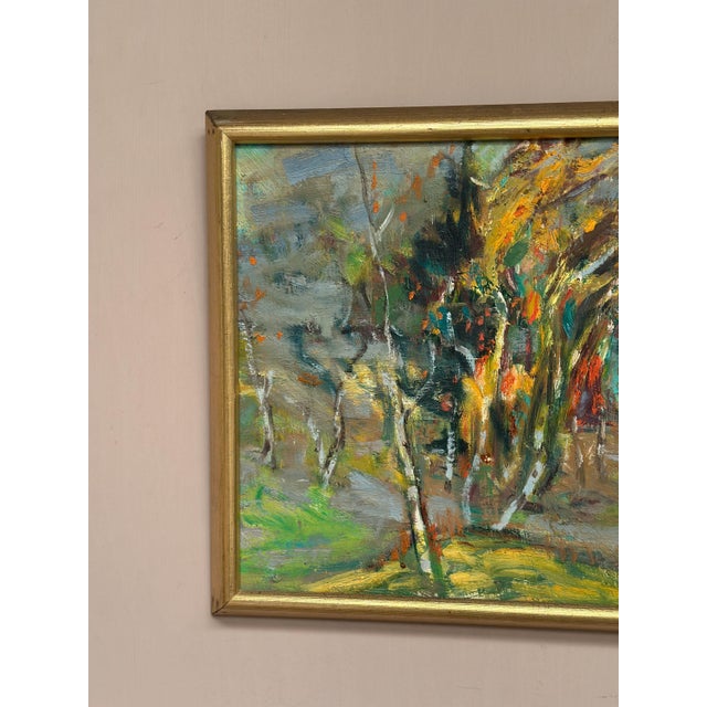 Curt Selmer, Autumn Landscape, 1950s, Oil on Panel, Framed For Sale - Image 6 of 18