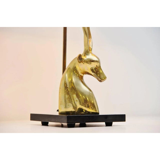 Deer Head Table Lamp in Brass, France, 1975 For Sale - Image 6 of 11