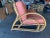 Restored "Double Tear Drop Arm" Rattan Lounge Chair & Sofa by Tochiku, 2 Pieces For Sale - Image 12 of 13