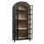 Farmhouse Vaughn Arched Black Elm & Glass Bookcase For Sale - Image 3 of 8