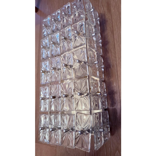 1960s Mid Century Modern Crystal East German DDR Veb Narva Leuchten Wall Lamps - a Pair For Sale - Image 10 of 15