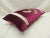Atelier Lam Antique Red & Silver Velvet Embroidery Applique Decorative Pillow For Sale - Image 4 of 10