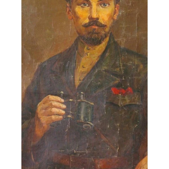 Antique Soviet Oil Painting: Ukrainian Artist Snopok, Socialist Realism, 1960s 175-131 For Sale - Image 6 of 6