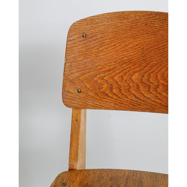 Wood Early Mid-Century Modern French Wooden Tout Bois Wooden Dining Chair from Jean Prouvé, 1941 For Sale - Image 7 of 8