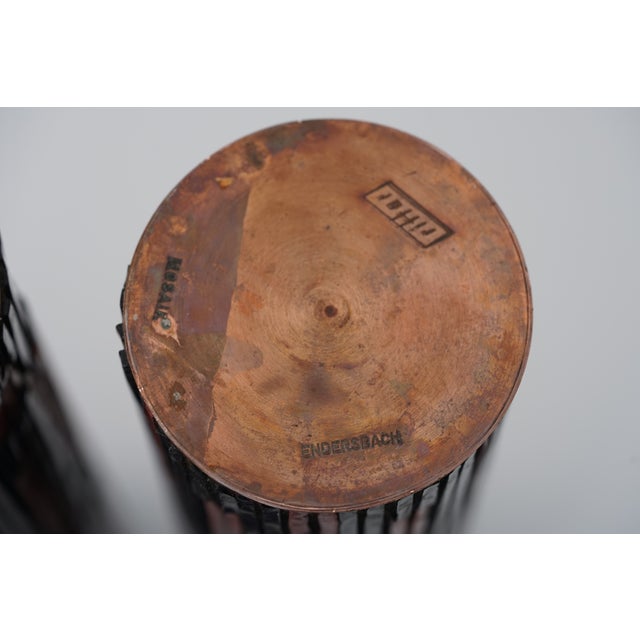 Mid-Century Modern Red Mosaic Pottery Vase from Ritter, 1960s, Set of 5 For Sale - Image 13 of 14