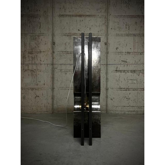 Wood Oculus 3.0 Hand-Crafted Floor Lamp in Iron and Wood by D'Ark Atelier For Sale - Image 7 of 18