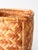 Vintage Woven Bamboo Storage Basket With Geometric Herringbone Pattern For Sale - Image 9 of 12