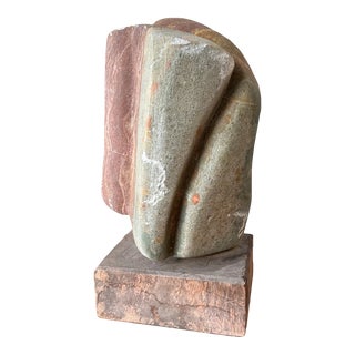Vintage Alabaster Carved Stone Sculpture For Sale