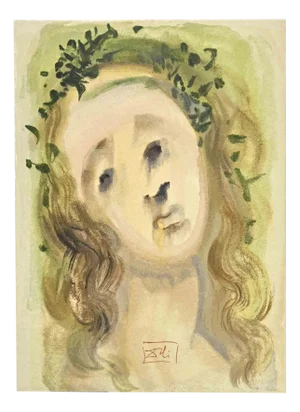 Salvador Dali, The Virgin Announced, Woodcut, 1963
