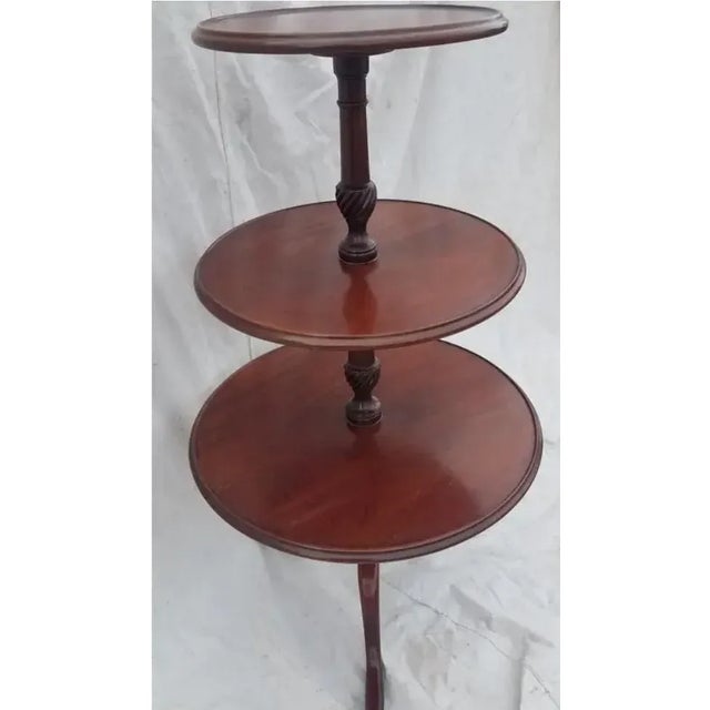 Traditional Contemporary James River Mahogany 3 Tier Butler Plantation Table Hickory Chair Company For Sale - Image 3 of 11