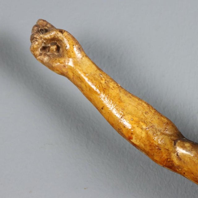 Carved and Lacquered Wooden Crucifix For Sale - Image 6 of 9