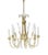 Mid-Century Modern Brass and Lucite Light Fixture Chandelier For Sale - Image 6 of 8