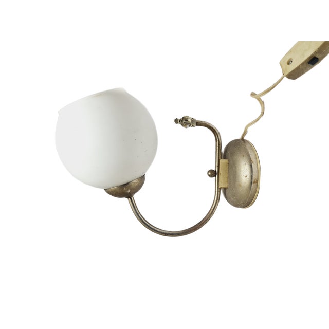 Art Deco Style Wall Lamp from Polam, 1970s, in Very Good conditions. Designed 1950 to 1959 European Plug (up to 250V).The...