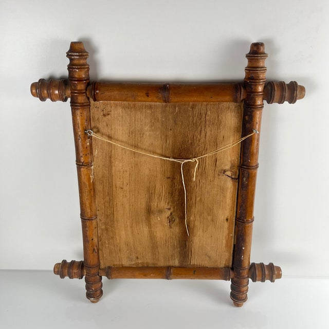 Bamboo-Style Turned Wood Mirror, 1900-1930 For Sale - Image 12 of 14